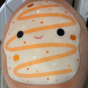 Squishmallows Pumpkin Donut Large 14 Plush Stuffed Animal Brown Orange Fall 2023
